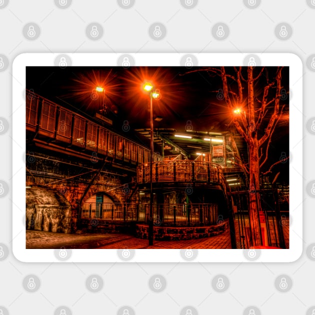 St Peters Metro Station At Night Sticker by axp7884